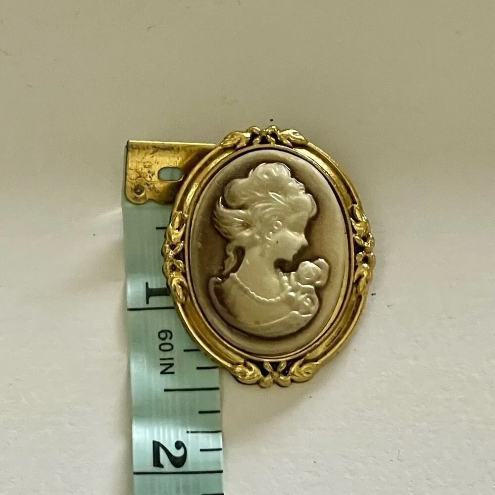 Exquisite Vintage Style Cameo Brooch Womens Elegant Beauty Accessory Pin